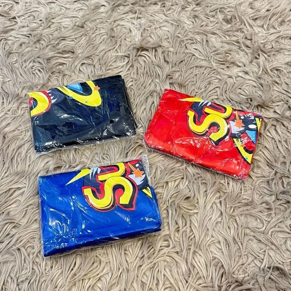 3 superhero capes and masks